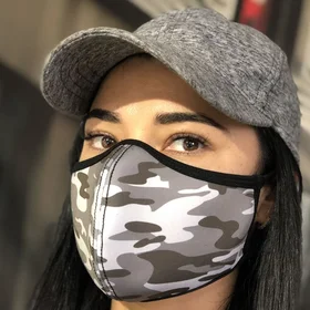 Маски защитные: маска камуфляж серый неопрен